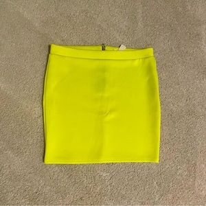 Yellow neon mini skirt